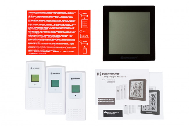 Метеостанция Bresser Temeo Hygro Quadro, черная