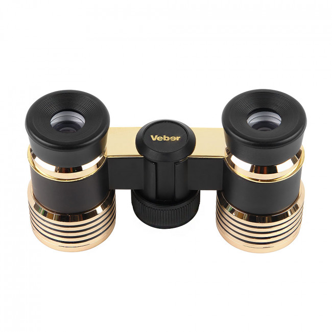 Бинокль Veber БГЦ 3x27 (черный/золото с фокусировкой)