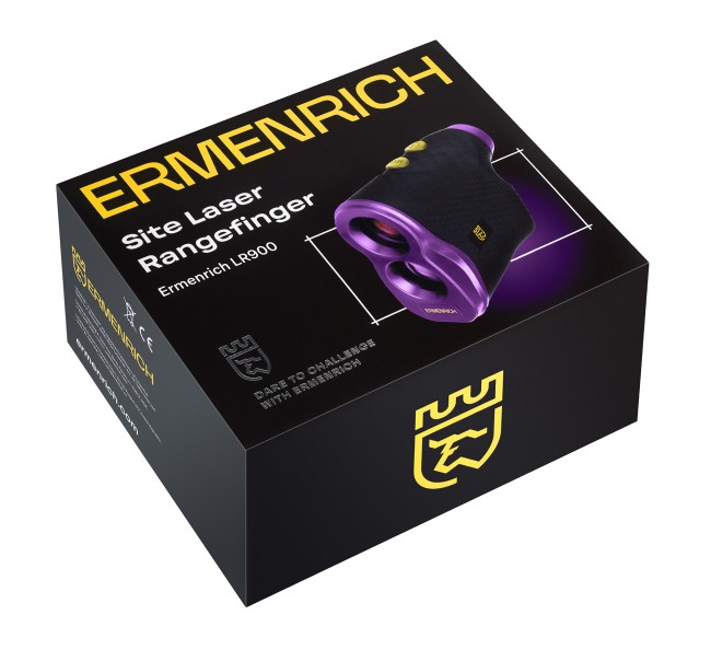 Лазерный строительный дальномер Ermenrich LR900, фиолетовый