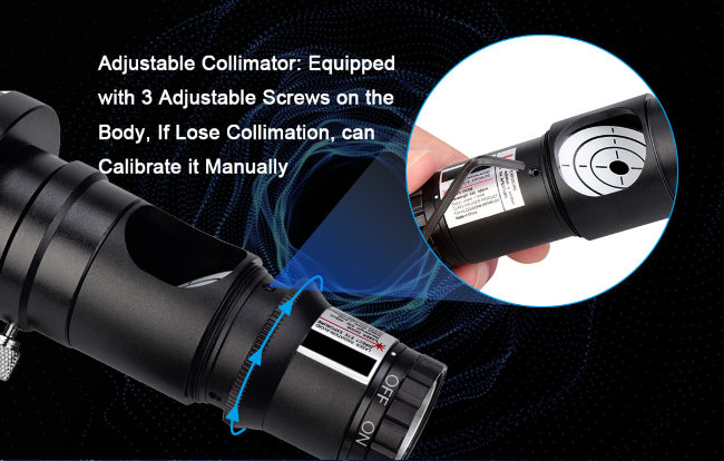 Лазерный коллиматор SVBONY, 1,25"-2" (SV121) Лазерный коллиматор SVBONY, 1,25"-2" (SV121)