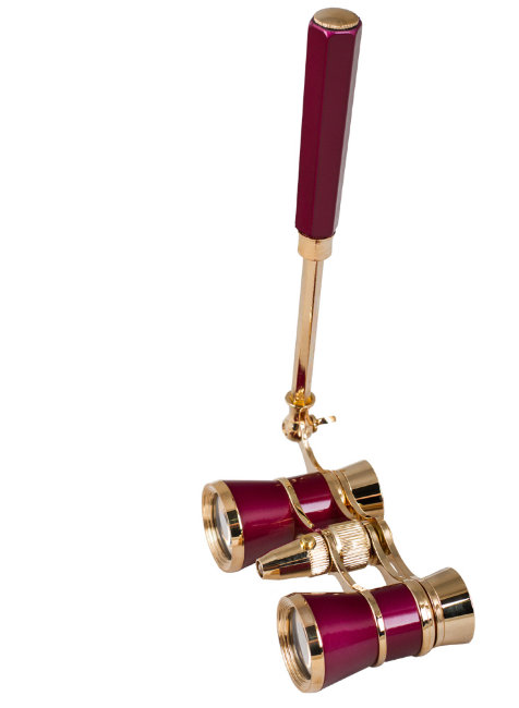 Бинокль Levenhuk Broadway 325N лорнет с подсветкой, красный Бинокль Levenhuk Broadway 325N лорнет с подсветкой, красный