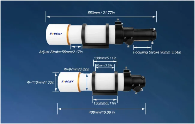 Телескоп SVBONY SV48P 90мм F5.5 Телескоп SVBONY SV48P 90мм F5.5