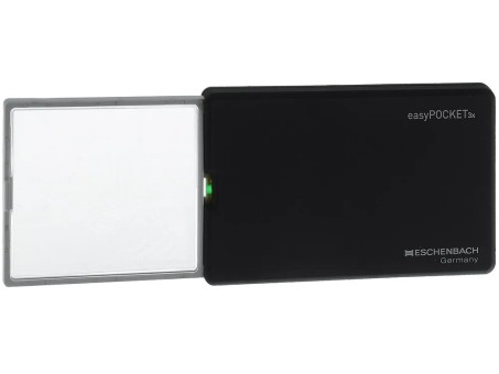 Лупа асферическая Eschenbach easyPOCKET, 50х45 мм, 3.0х (черная)