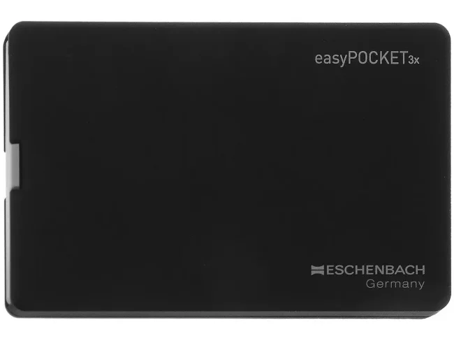 Лупа асферическая Eschenbach easyPOCKET, 50х45 мм, 3.0х (черная) Лупа асферическая Eschenbach easyPOCKET, 50х45 мм, 3.0х (черная)