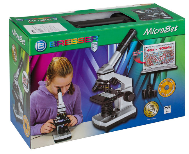 Микроскоп цифровой Bresser Junior 40x-1024x, в кейсе Микроскоп цифровой Bresser Junior 40x-1024x, в кейсе