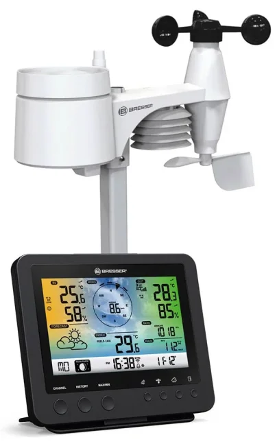 Метеостанция Bresser 5-в-1 Wi-Fi с цветным дисплеем Метеостанция Bresser 5-в-1 Wi-Fi с цветным дисплеем