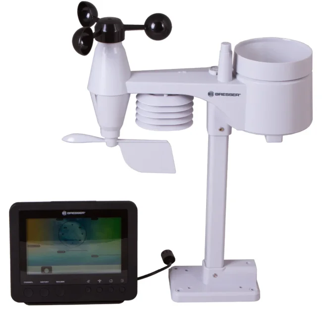 Метеостанция Bresser 5-в-1 Wi-Fi с цветным дисплеем Метеостанция Bresser 5-в-1 Wi-Fi с цветным дисплеем