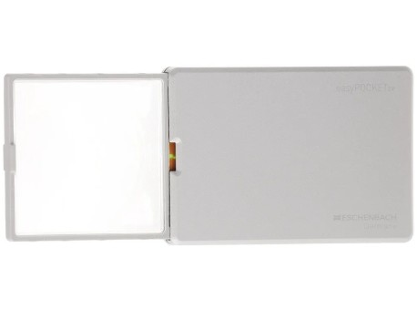 Лупа асферическая Eschenbach easyPOCKET, 50х45 мм, 3.0х (серебристая)