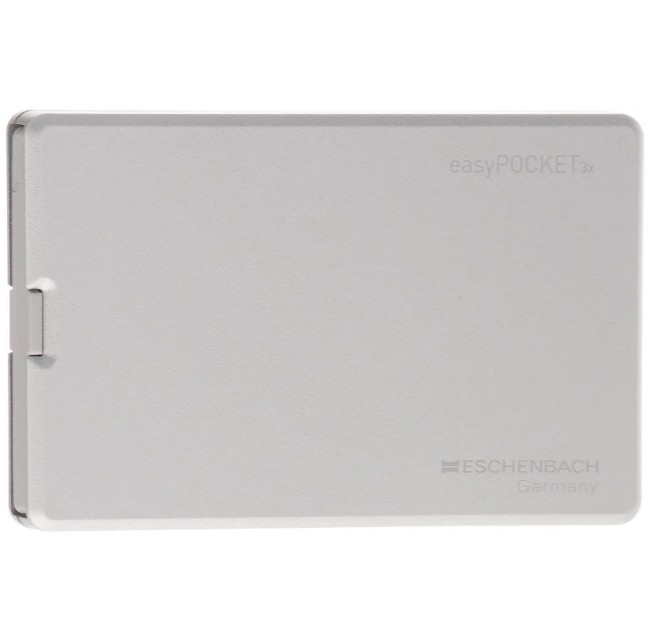 Лупа асферическая Eschenbach easyPOCKET, 50х45 мм, 3.0х (серебристая) Лупа асферическая Eschenbach easyPOCKET, 50х45 мм, 3.0х (серебристая)