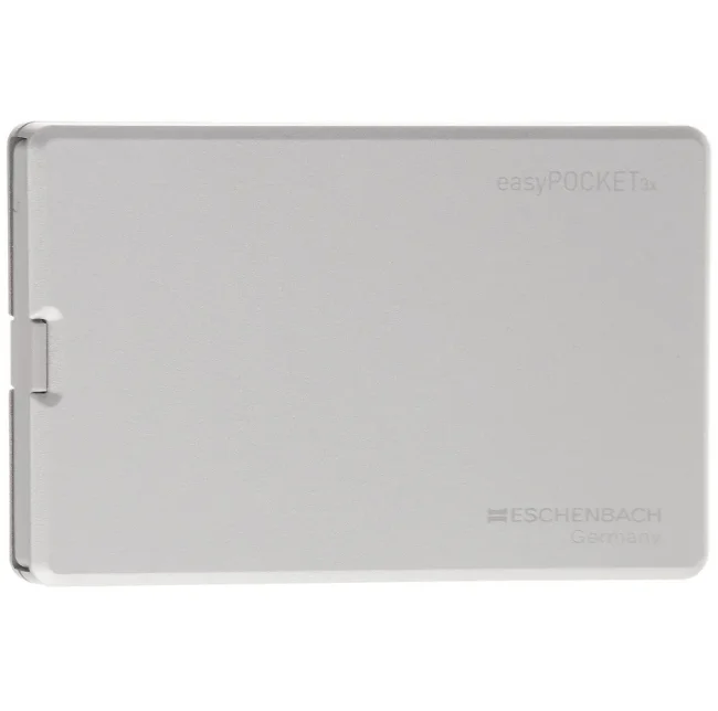 Лупа асферическая Eschenbach easyPOCKET, 50х45 мм, 3.0х (серебристая) Лупа асферическая Eschenbach easyPOCKET, 50х45 мм, 3.0х (серебристая)