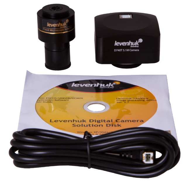 Микроскоп цифровой Levenhuk D740T, 5,1 Мпикс, тринокулярный Микроскоп цифровой Levenhuk D740T, 5,1 Мпикс, тринокулярный