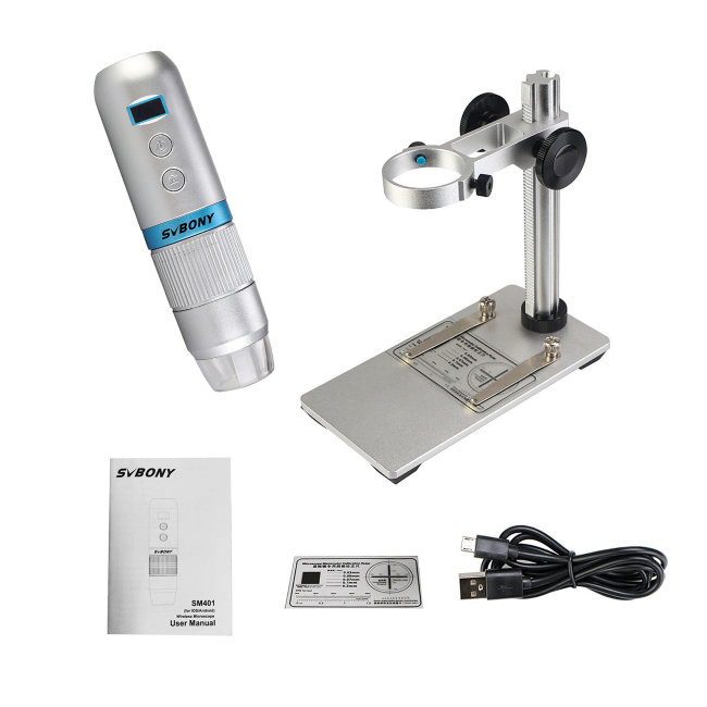 Цифровой микроскоп SVBONY 50-1000x Wi-Fi беспроводной (SM401) Цифровой микроскоп SVBONY 50-1000x Wi-Fi беспроводной (SM401)