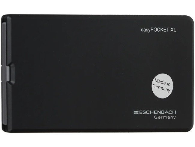 Лупа асферическая Eschenbach easyPOCKET XL, 78х50 мм, 2.5х (черная)