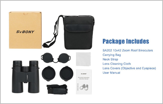 Бинокль SVBONY 10x42 (SA202)