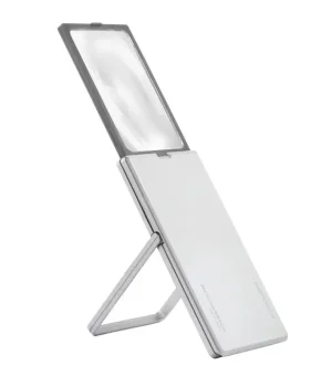 Лупа асферическая Eschenbach easyPOCKET XL, 78х50 мм, 2.5х (серебристая)