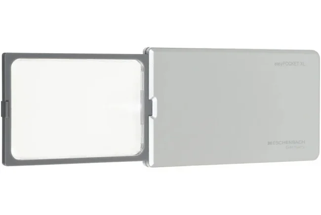 Лупа асферическая Eschenbach easyPOCKET XL, 78х50 мм, 2.5х (серебристая) Лупа асферическая Eschenbach easyPOCKET XL, 78х50 мм, 2.5х (серебристая)