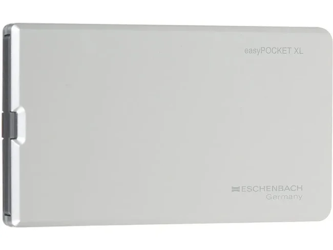 Лупа асферическая Eschenbach easyPOCKET XL, 78х50 мм, 2.5х (серебристая) Лупа асферическая Eschenbach easyPOCKET XL, 78х50 мм, 2.5х (серебристая)