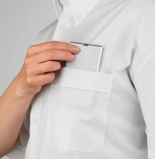 Лупа асферическая Eschenbach easyPOCKET XL, 78х50 мм, 2.5х (серебристая)