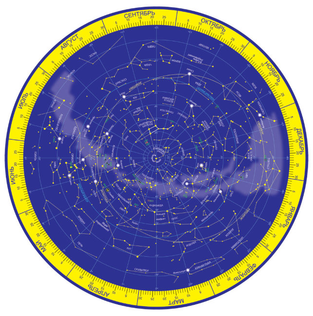 Подвижная карта звёздного неба "Планисфера"