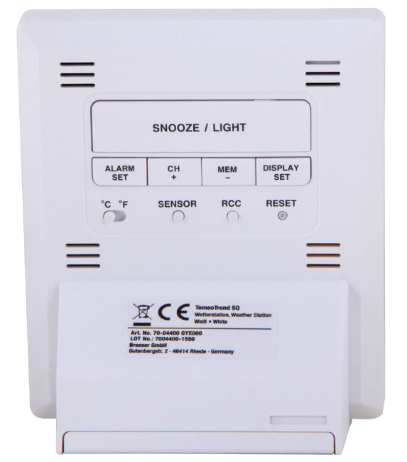 Метеостанция Bresser TemeoTrend SQ с радиоуправлением, белая Метеостанция Bresser TemeoTrend SQ с радиоуправлением, белая