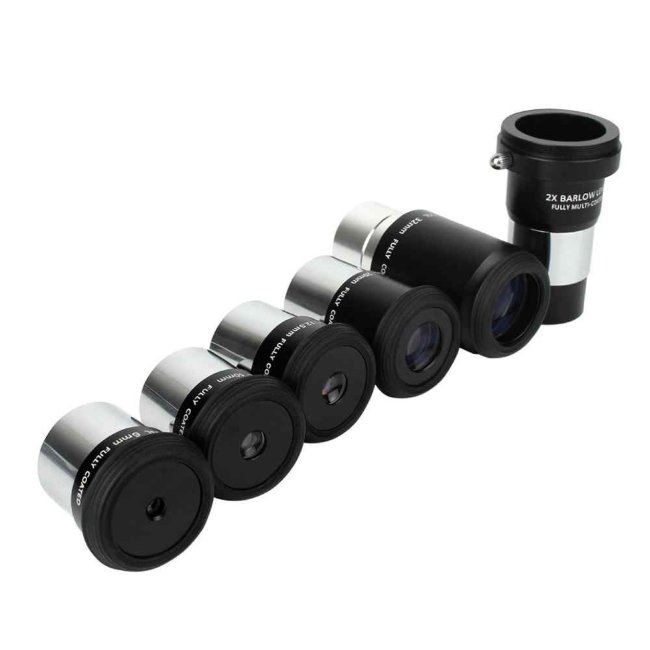 Набор окуляров SVBONY Plossl, 1,25" (6, 10, 12,5, 20, 32 мм, Линза Барлоу 2х) Набор окуляров SVBONY Plossl, 1,25" (6, 10, 12,5, 20, 32 мм, Линза Барлоу 2х)