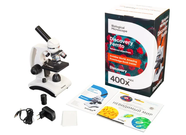 Микроскоп Discovery Femto Polar с книгой Микроскоп Discovery Femto Polar с книгой