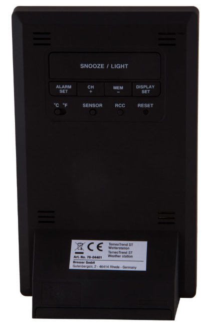 Метеостанция Bresser TemeoTrend ST с радиоуправлением, черная Метеостанция Bresser TemeoTrend ST с радиоуправлением, черная