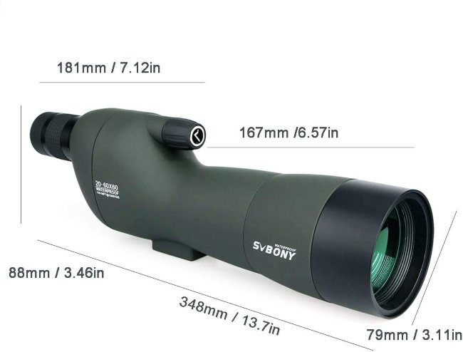 Зрительная труба SVBONY 20-60х60 с прямым изображением, на штативе Зрительная труба SVBONY 20-60х60 с прямым изображением, на штативе