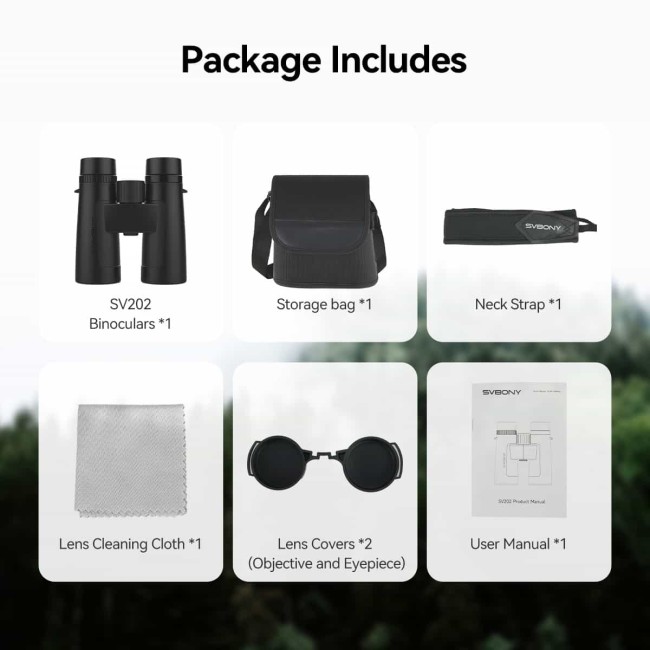 Бинокль SVBONY 10x42 New ED (SV202) Бинокль SVBONY 10x42 New ED (SV202)