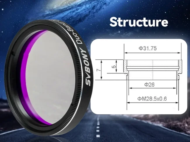 Фильтр SVBONY Dual-Band H-Alpha OIII 7nm, 1,25" Фильтр SVBONY Dual-Band H-Alpha OIII 7nm, 1,25"