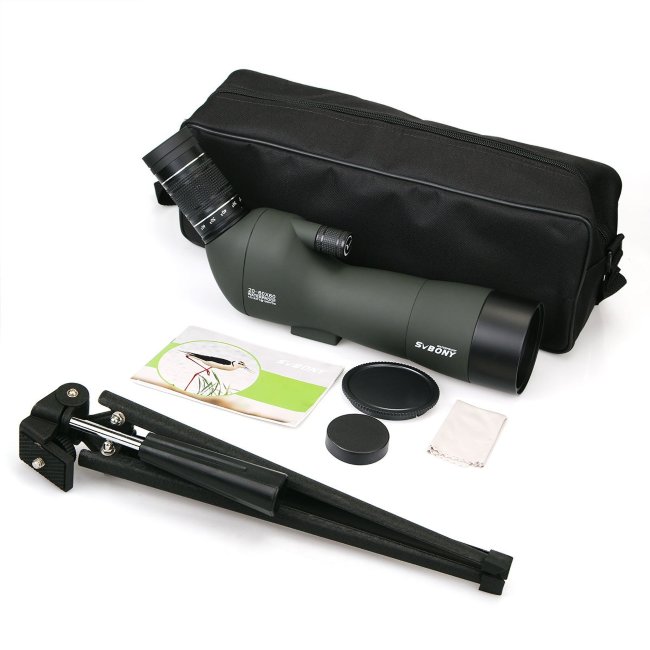 Зрительная труба SVBONY 20-60х60 с призмой 45 гр., на штативе