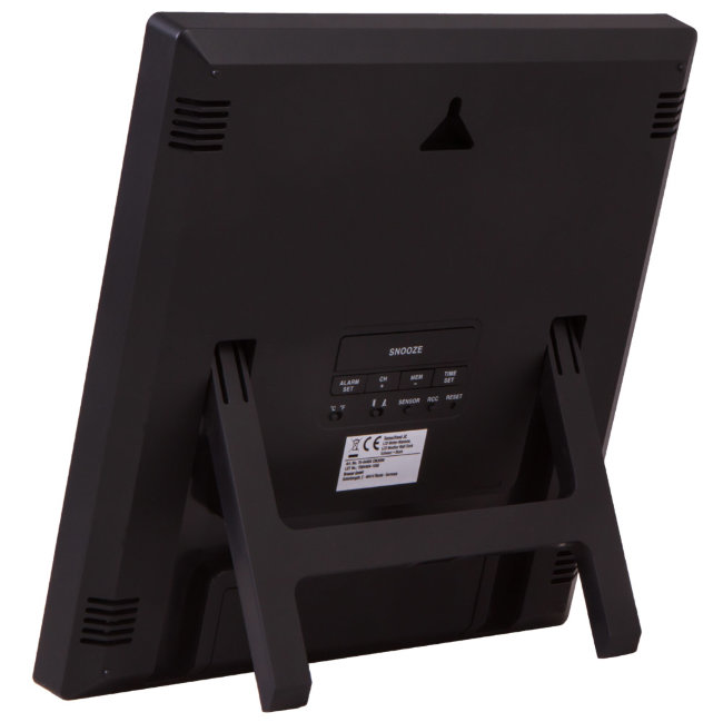 Метеостанция (настенные часы) Bresser TemeoTrend JC LCD с радиоуправлением, черная