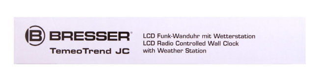 Метеостанция (настенные часы) Bresser TemeoTrend JC LCD с радиоуправлением, черная
