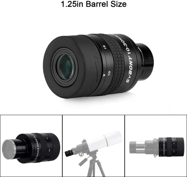 Окуляр-зум SVBONY 10-30 мм, 1,25" (SV170) Окуляр-зум SVBONY 10-30 мм, 1,25" (SV170)