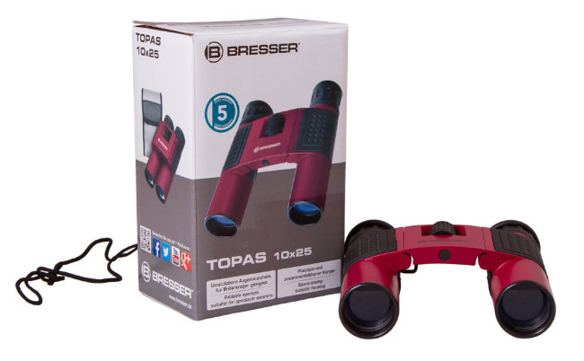 Бинокль Bresser Topas 10x25 Red Бинокль Bresser Topas 10x25 Red
