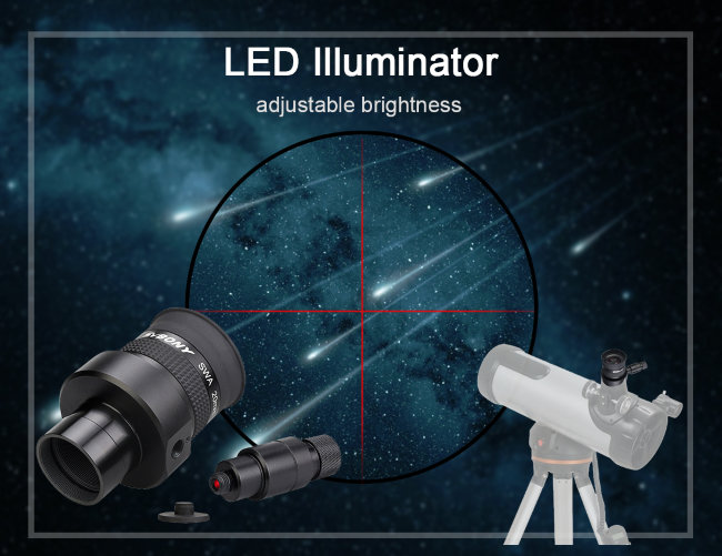 Окуляр-гид SVBONY 20 мм с перекрестием и подсветкой Окуляр-гид SVBONY 20 мм с перекрестием и подсветкой