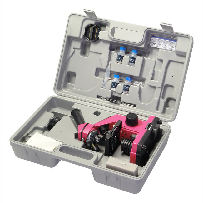 Микроскоп школьный Микромед Эврика 40х-400х в кейсе (фуксия) Микроскоп школьный Микромед Эврика 40х-400х в кейсе (фуксия)