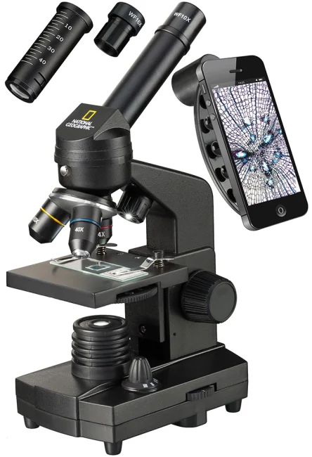 Микроскоп Bresser National Geographic 40–1280x с адаптером для смартфона Микроскоп Bresser National Geographic 40–1280x с адаптером для смартфона