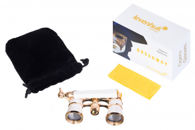 Театральный бинокль-лорнет Levenhuk Broadway 325E, белый Театральный бинокль-лорнет Levenhuk Broadway 325E, белый