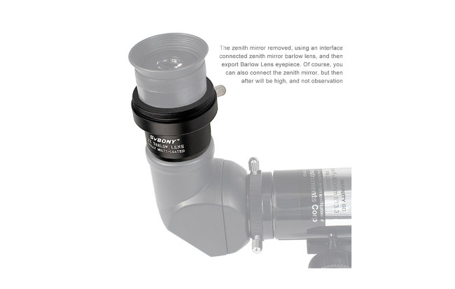 Линза Барлоу SVBONY 2х с Т-адаптером, 1,25"