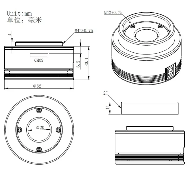 Цифровая камера ZWO ASI174MM (монохромная) Цифровая камера ZWO ASI174MM (монохромная)