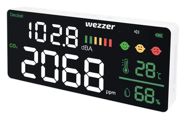 Монитор качества воздуха Levenhuk Wezzer Air PRO CN20, с шумомером Монитор качества воздуха Levenhuk Wezzer Air PRO CN20, с шумомером