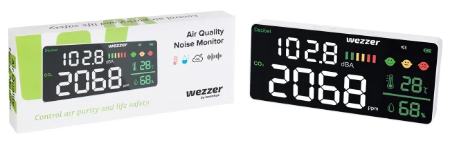 Монитор качества воздуха Levenhuk Wezzer Air PRO CN20, с шумомером Монитор качества воздуха Levenhuk Wezzer Air PRO CN20, с шумомером