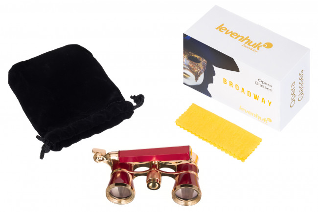 Театральный бинокль-лорнет Levenhuk Broadway 325E, красный Театральный бинокль-лорнет Levenhuk Broadway 325E, красный
