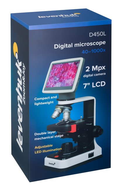 Микроскоп цифровой Levenhuk D450L LCD 7"