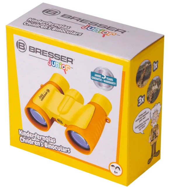 Бинокль детский Bresser Junior 3x30, желтый Бинокль детский Bresser Junior 3x30, желтый