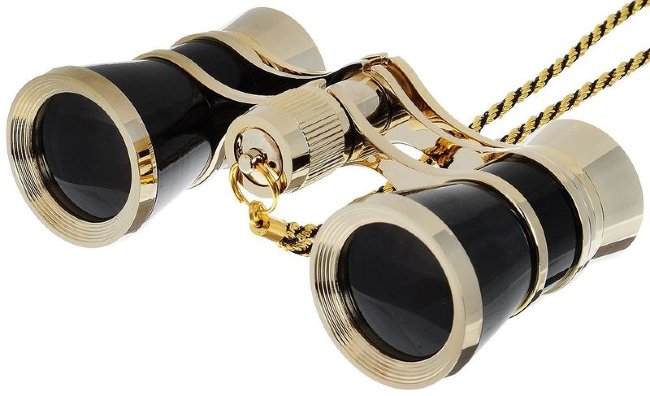 Бинокль театральный Eschenbach Glamour 3х25 Black, с цепочкой