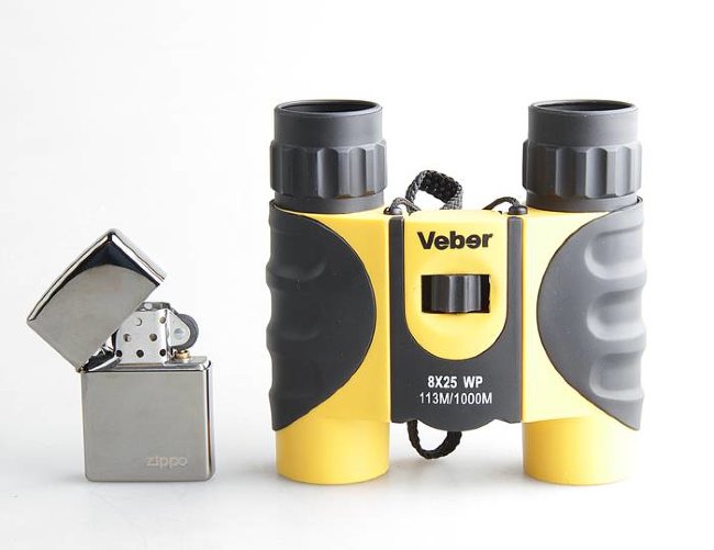 Бинокль Veber WP 8x25 черный/желтый Бинокль Veber WP 8x25 черный/желтый