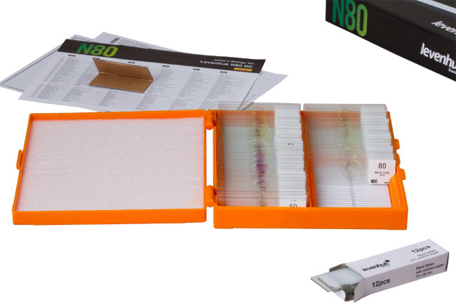 Набор микропрепаратов Levenhuk N80 NG «Увидеть все!»