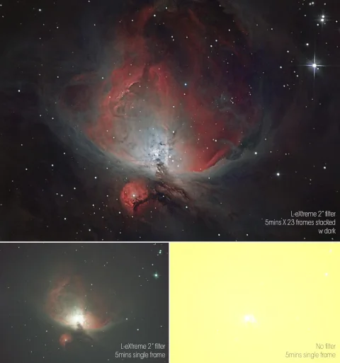 Туманность М42 с фильтром L-eXtreme. Автор: Винaсент Ченг
